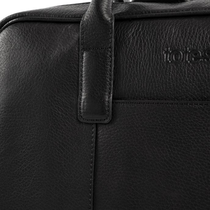 totes® Genuine Leather Laptop Bag Black Extra Image 4